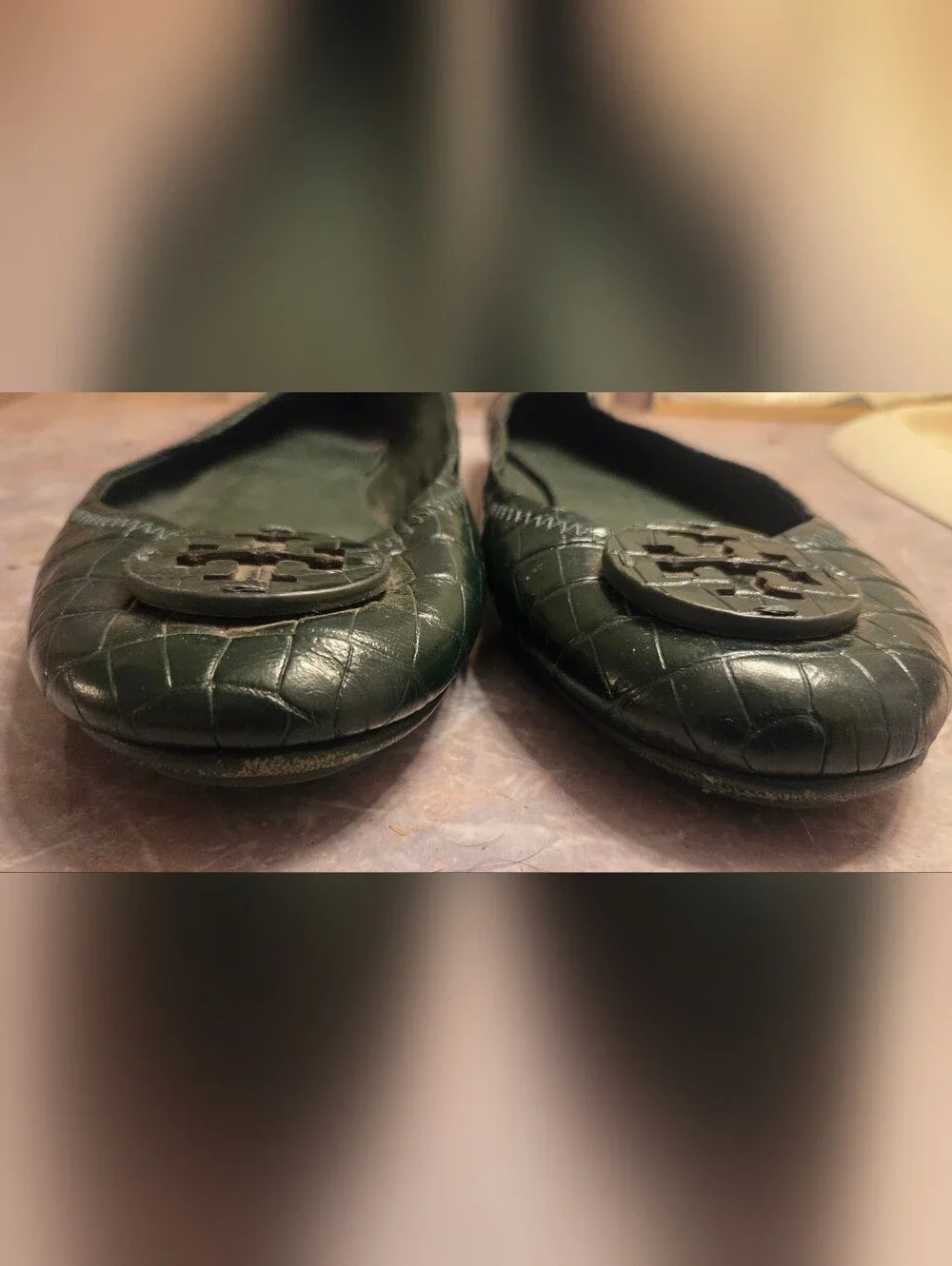 Tory Burch croc embossed
